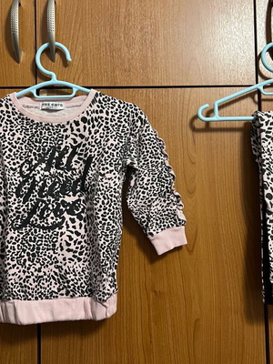 Miss Εβίτα toddler tracksuit size 1 year, like new, leopard print