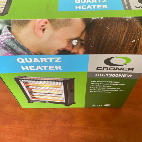 Croner CR1300 Quartz Heater with Thermostat 2400W new