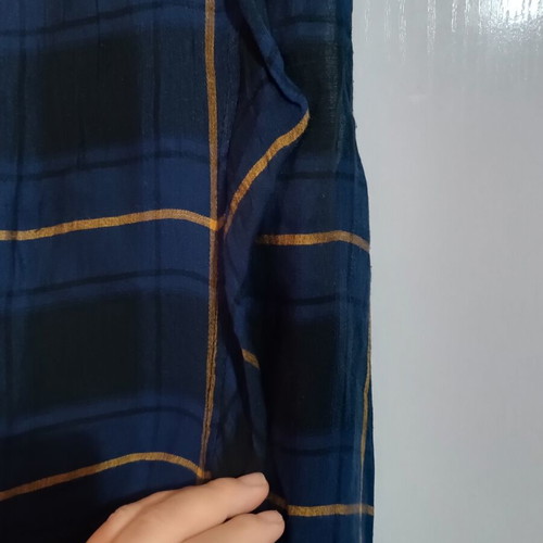 Pull and Bear sleeveless blouse medium used, blue check pattern