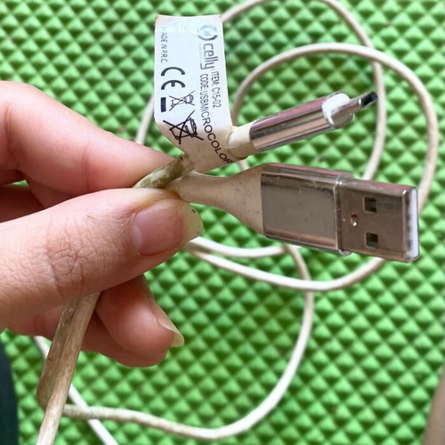 Charging and data transfer cable used, quite long