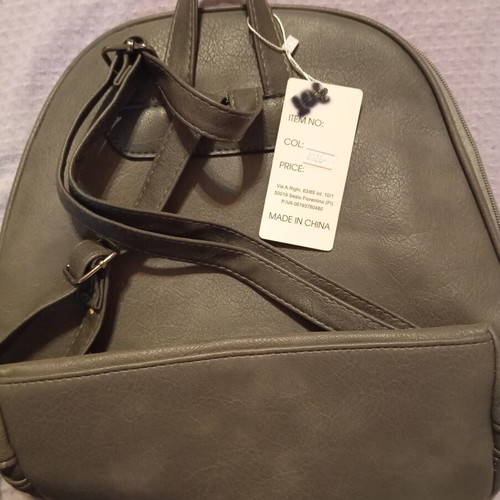 Backpack bag with croc-effect, grey