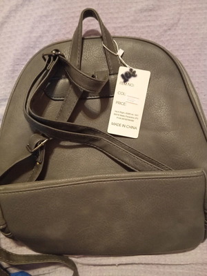 Backpack bag with croc-effect, grey