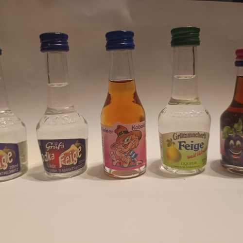 German liqueur miniatures, pack of 14, 20ml and 50ml