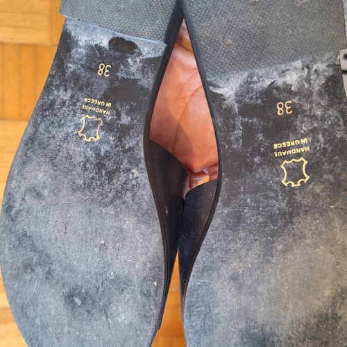 Makis Kotris leather sandals like new, size 38, black