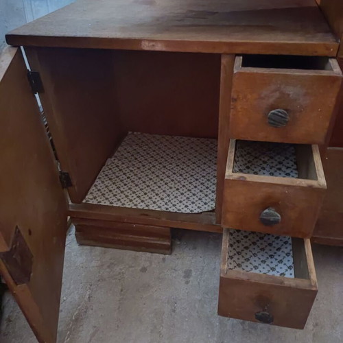 slim fit dress slacks Traditional Vintage Oak Dressing Table with One Drawer, Mid Century Oak Desk, Retro Sheraton Style Design, Desk