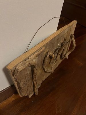 Χειροποίητο ξύλινο διακοσμητικό τοίχου μεταχειρισμένο