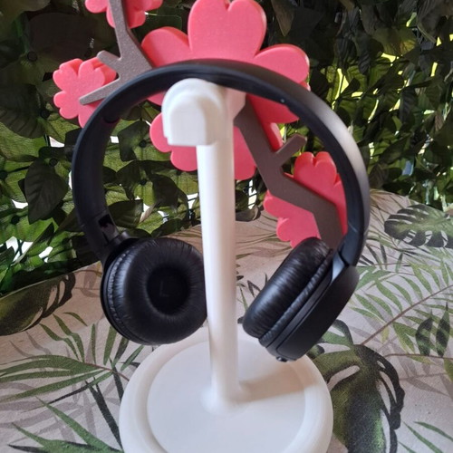Cherry Blossom headphone stand new with pink floral design