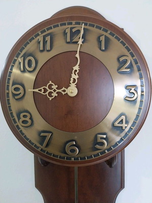 Pendulum wall clock new, 62 cm, battery operated