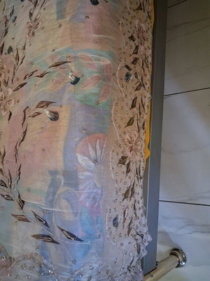 Embroidered fabric used, transparent, 260×2