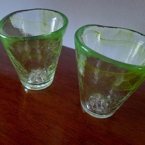 Kosta Boda Mine glasses like new, handmade
