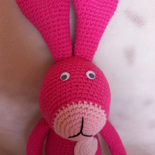 Spring Bunny Handmade Knitted Doll 45 cm New