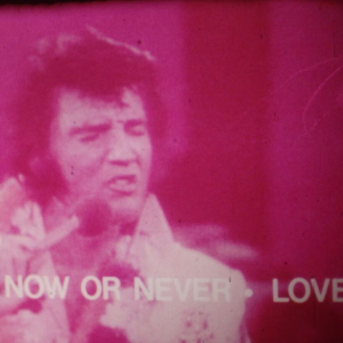 16mm advertising film used from 1970s "Disk LP-Elvis Love Songs"