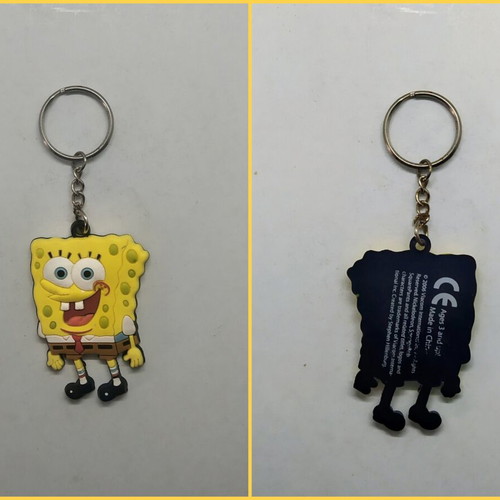 SpongeBob SquarePants Nickelodeon keychain new, yellow PVC