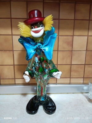Murano decorative clown like new, 1970s, height 35 cm