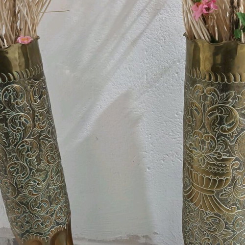 Carved chalices XL size handmade pair made to order