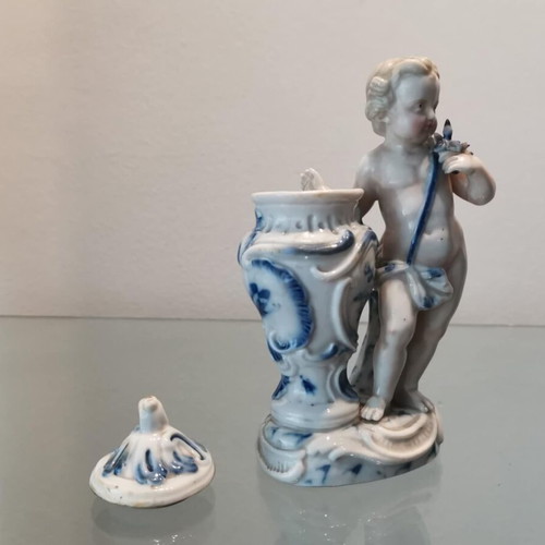 Johanson Roth Porcelain Cupid statue with amphora used