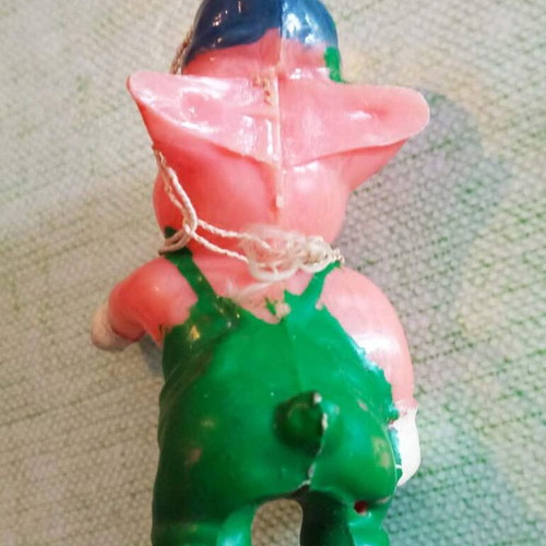 Fifer Pig vintage small celluloid toy used 1930-1940