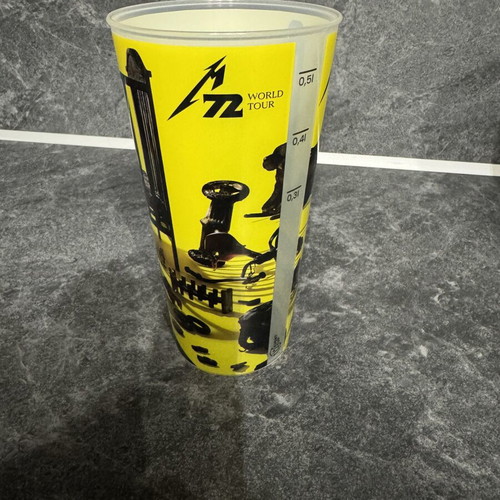 Metallica M72 Tour Beer Cup like new