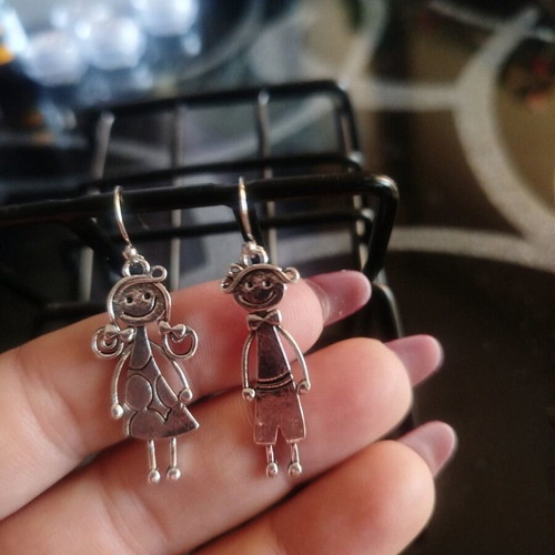 Retro hanging earrings silver new