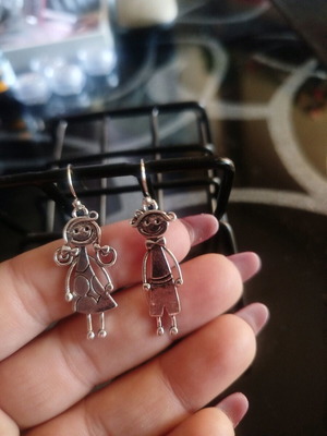 Retro hanging earrings silver new