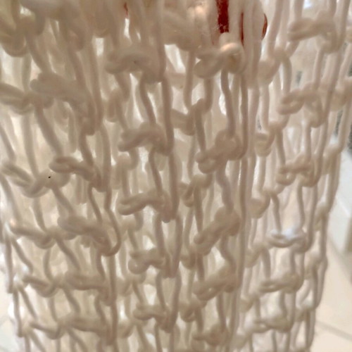 Julia Bergovich scarf new, white with loose knit