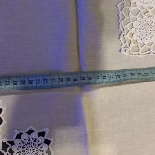 Beige handmade table napkins set of 7 like new