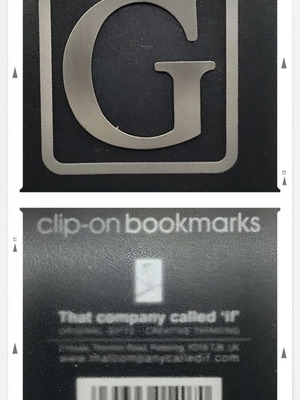 Clip-On Bookmark Stainless Steel Letter G New