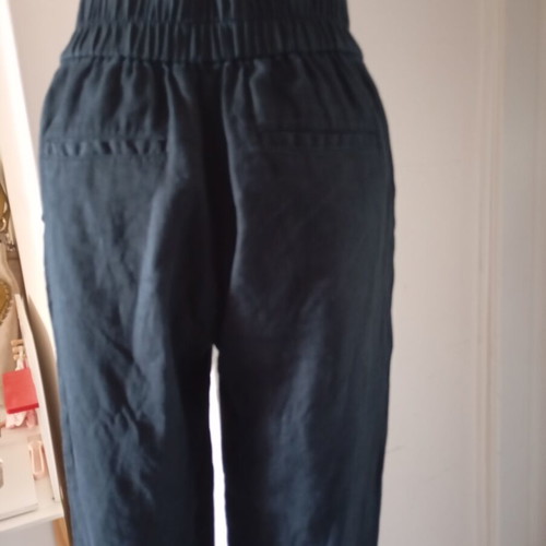 Sisley women's linen pants size S, black