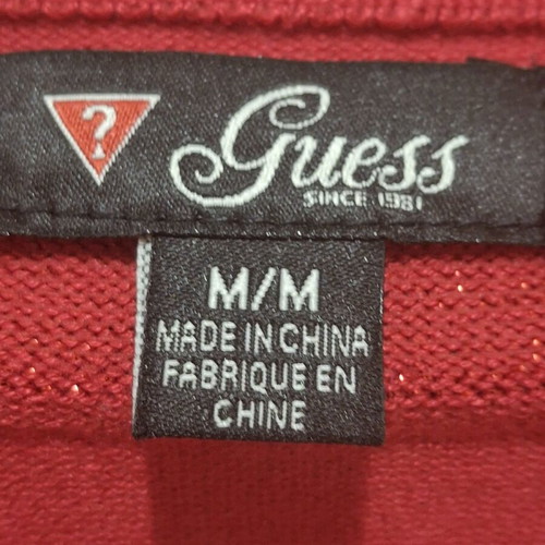 Guess sweater M red like new