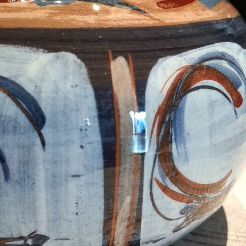 Tanagra Ceramic Vase like new with artistic handpainted decoration