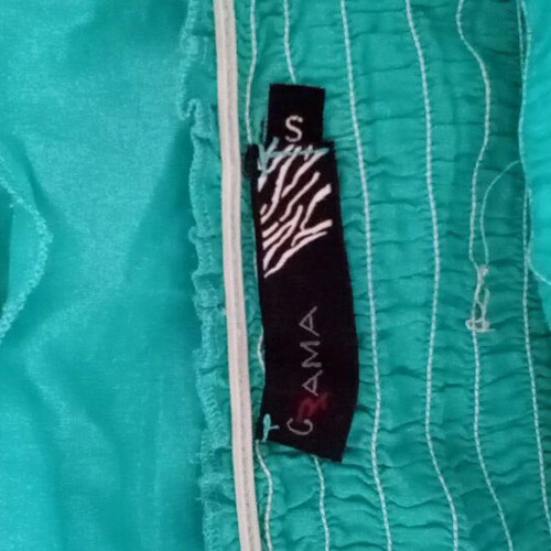 Strapless dress S used, airy, green-turquoise