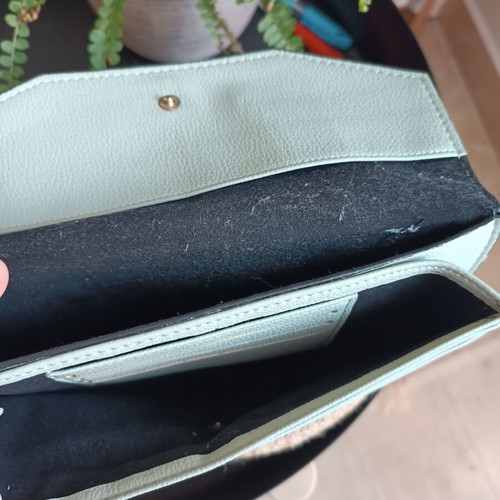 Women's wallet used, turquoise color