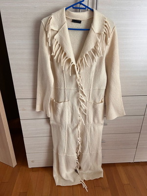 Roberto Cavalli long coat with wool beige like new