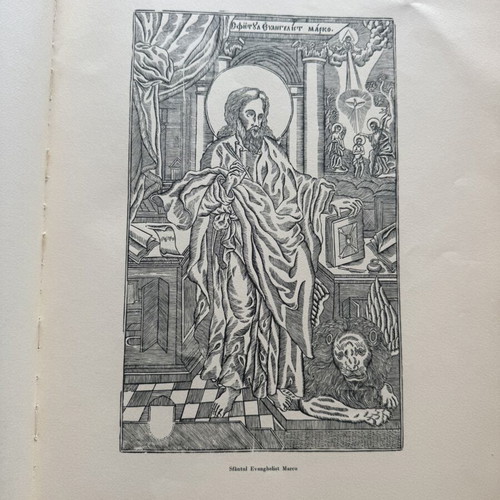 Gravura in lemn book used, religious and ecclesiastical engravings