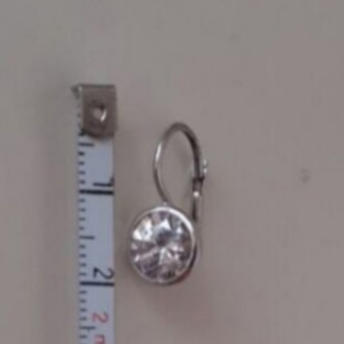 Sterling Silver Zirconia Drop Earrings like new