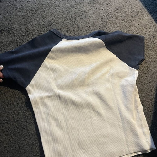 Pull and Bear short sleeve T-shirt, white and blue