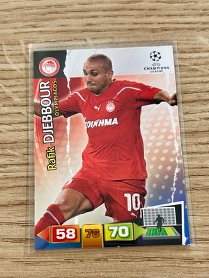 Rafik Djebbour Olympiacos Champions League Panini card 2011-12 like new