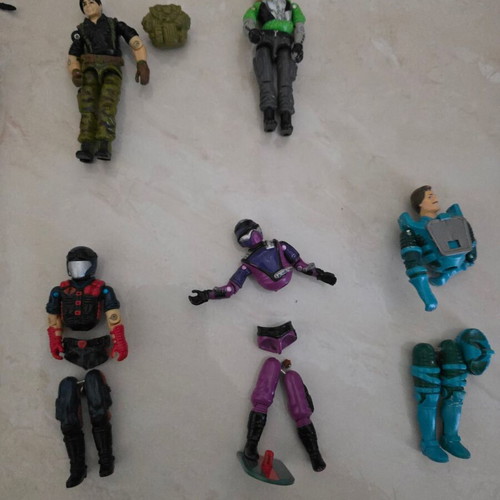 Cobra Rattler with 6 vehicles and 24 Gi Joe figures used
