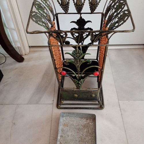 Brass umbrella stand like new, height 43 cm