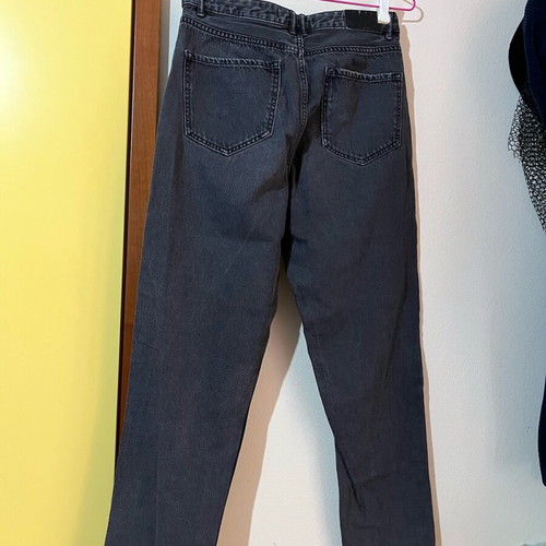 Stradivarius mom regular fit jeans like new, black, size L