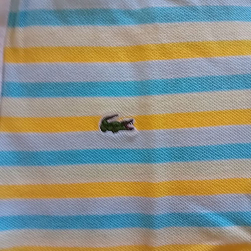 Lacoste women's polo shirt used, size M-L, multicolor
