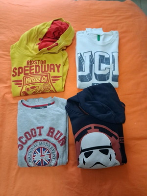 Boys' sweatshirts used, pack of 4, age 10-12, multicolor