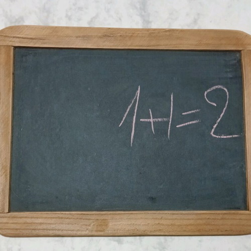 School Slate Used, Retro 1940s-50s with Paintings