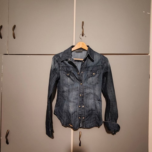 Denim shirt fitted for small size new