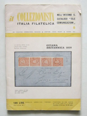 Il Collezionista Italia Filatelica περιοδικό μεταχειρισμένο, Ιούνιος 1963