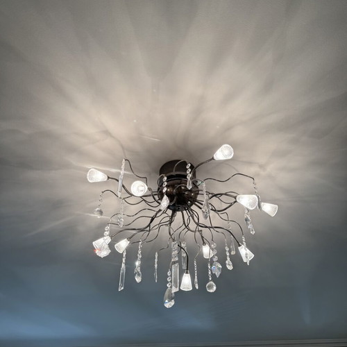 Modern chandelier ceiling light with crystals like new