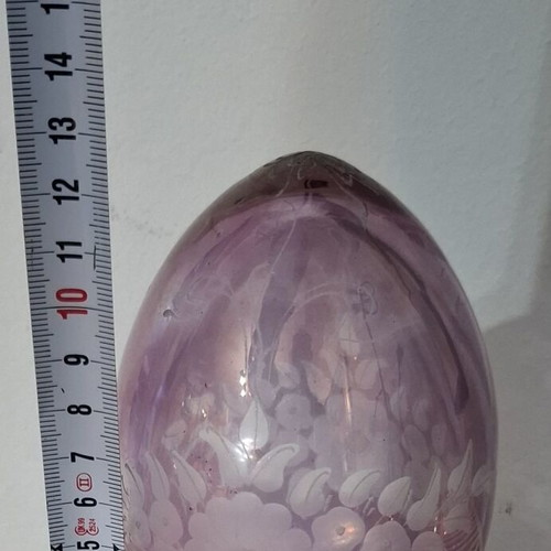 Fabergé Easter egg Italian Cristallo e Argento Italiani with silver base 800/925% like new
