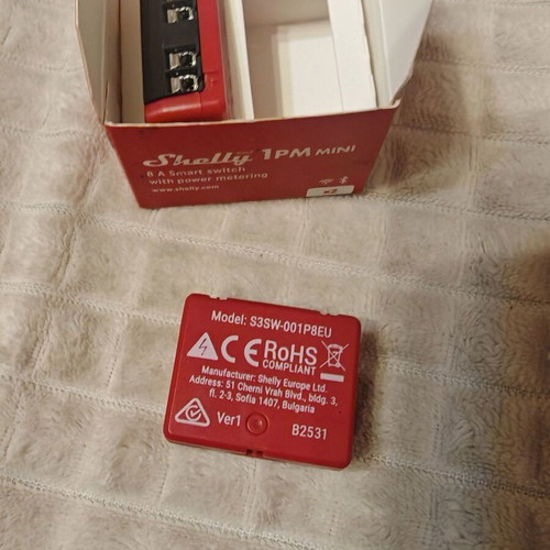 Shelly 1PM Mini Gen3 smart relays pack of 2, new with power metering