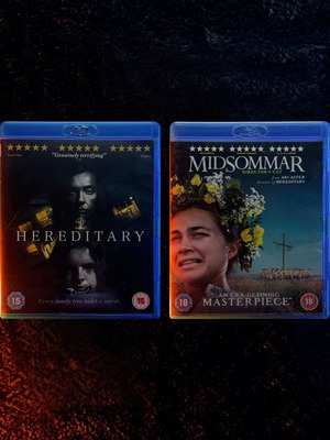 Hereditary & Midsommar Blu-ray set, like new, horror thrillers by Ari Aster