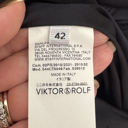 Viktor & Rolf Black Dress 2010 Limited Edition strapless mini dress
